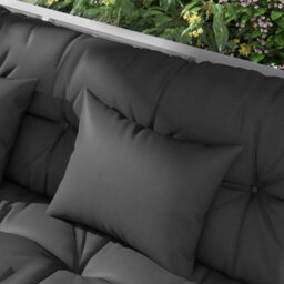 Outsunny Outdoor Back And Seat Cushion With Pillows, No Swing, Charcoal Grey - thumbnail 8