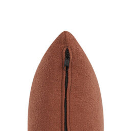 Beliani Left-Hand Chaise Longue Chevannes Boucle Dark Red - thumbnail 8