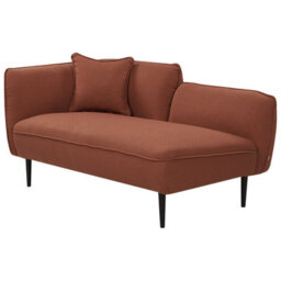 Beliani Left-Hand Chaise Longue Chevannes Boucle Dark Red - thumbnail 5