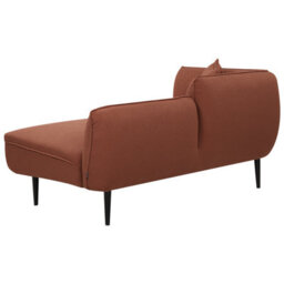 Beliani Left-Hand Chaise Longue Chevannes Boucle Dark Red - thumbnail 7