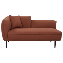 Beliani Left-Hand Chaise Longue Chevannes Boucle Dark Red - thumbnail 4