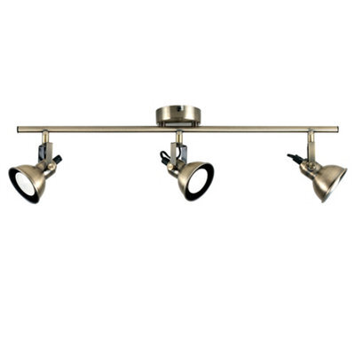 Valuelights Brunel Gold Ceiling Bar Spotlight And Gu10 Spotlight Led 5W Cool White 6500K Bulbs - image 1