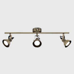 Valuelights Brunel Gold Ceiling Bar Spotlight And Gu10 Spotlight Led 5W Cool White 6500K Bulbs - thumbnail 2