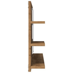 Berkfield Bathroom Mirror Cabinet Artisan Oak 90X11X45 Cm Engineered Wood - thumbnail 5