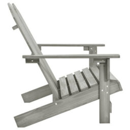 Berkfield 2-Seater Garden Adirondack Chair Solid Fir Wood Grey - thumbnail 3