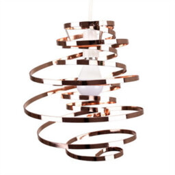 Valuelights Bensson Contemporary Copper Metal Double Ribbon Spiral Swirl Ceiling Light (D)30Cm - thumbnail 2
