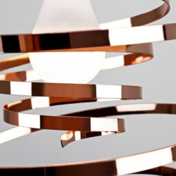 Valuelights Bensson Contemporary Copper Metal Double Ribbon Spiral Swirl Ceiling Light (D)30Cm - thumbnail 3