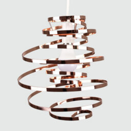 Valuelights Bensson Contemporary Copper Metal Double Ribbon Spiral Swirl Ceiling Light (D)30Cm - thumbnail 4