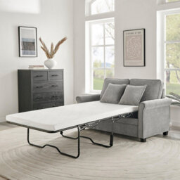 Bravich Ramy Sofa Bed Corduroy 2 Seater Fold Out Mattress - Grey - thumbnail 2