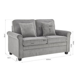 Bravich Ramy Sofa Bed Corduroy 2 Seater Fold Out Mattress - Grey - thumbnail 9