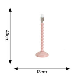 Valuelights Bobbles Rose Pink Bobbin Table Lamp Base - thumbnail 9