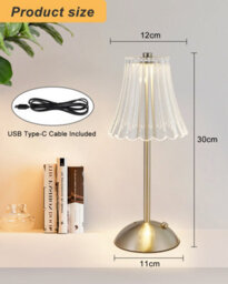 Harper Living Rechargeable Table Lamp Satin Nickel, Led Desk Lamp Battery Operated, 3 Colours & Dimmable, Cordless - thumbnail 5