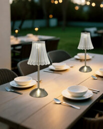 Harper Living Rechargeable Table Lamp Satin Nickel, Led Desk Lamp Battery Operated, 3 Colours & Dimmable, Cordless - thumbnail 7