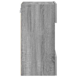 Berkfield Wall Cabinets With Led Lights For Tv 2 Pcs Grey Sonoma 40X30X60.5 Cm - thumbnail 9