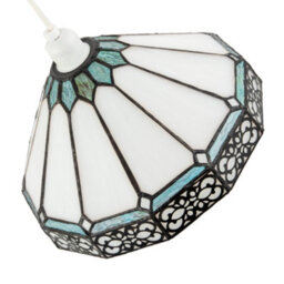 Happy Homewares Chic 1920S Shabby Chic Pendant Light Shade With Metal Scrollwork Decor - thumbnail 8