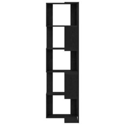 Walplus Corner Bookcase Black Oak 50 X 50 X 179 Cm Engineered Wood - thumbnail 5