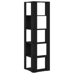 Walplus Corner Bookcase Black Oak 50 X 50 X 179 Cm Engineered Wood - thumbnail 4
