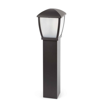 Luminosa Lighting Luminosa Wilma 1 Light Outdoor Bollard Light Dark Grey Ip44, E27 - image 1
