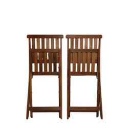 Samuel Alexander Outdoor 4 Person Folding Rectangular Wooden Garden Dining Table Chairs Green Parasol And Base Set - thumbnail 9