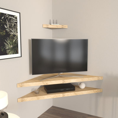 "Decorotika Mensi Screwless Design Corner Tv Stand Tv Unit Up To 45"" Tvs" - image 1
