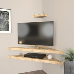 "Decorotika Mensi Screwless Design Corner Tv Stand Tv Unit Up To 45"" Tvs" - thumbnail 3