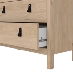 Wyld Haus Wildberry Natural Oak 5-Drawer Chest With Leather Strap Handles - thumbnail 9