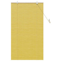 Berkfield Window Blinds & Shades With Curtains Manual Yellow Bamboo - thumbnail 2