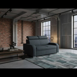 Oslo M 2 Living Room Sofa Adjustable Headrests Mdf Chipboard Frame Polyurethane Foam 170X100X85 100Cm Graphite - thumbnail 3