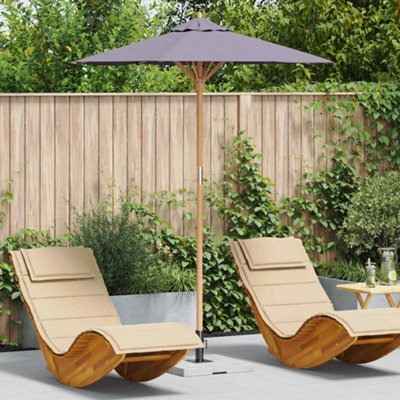 Berkfield Garden Parasol Dark Grey 180 X 180 X 230 Cm Bamboo - image 1