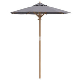 Berkfield Garden Parasol Dark Grey 180 X 180 X 230 Cm Bamboo - thumbnail 2
