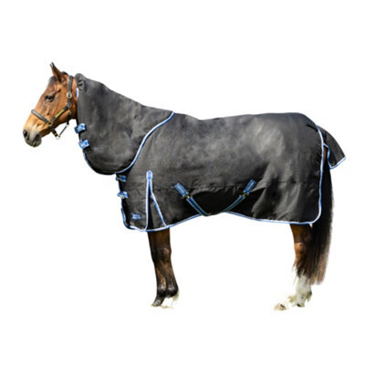 "Stormx Empra Extra Achable Neck Horse Turnout Rug Black (5 6"")" - image 1