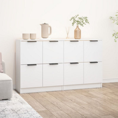 Berkfield Sideboards 2 Pcs White 60X30X70 Cm Engineered Wood - image 1