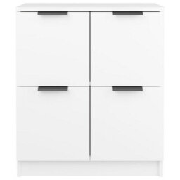 Berkfield Sideboards 2 Pcs White 60X30X70 Cm Engineered Wood - thumbnail 4