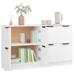 Berkfield Sideboards 2 Pcs White 60X30X70 Cm Engineered Wood - thumbnail 6