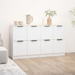 Berkfield Sideboards 2 Pcs White 60X30X70 Cm Engineered Wood - thumbnail 1