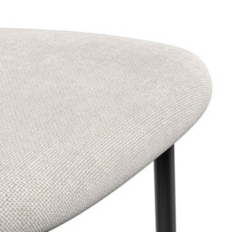 More4Homes Calne White Marble Ceramic Round Dining Table & 4 Myla Linen Beige Chairs - thumbnail 7