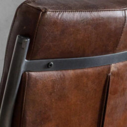 Xample Gallery Capri Brown Leather Dining Chair Cantilever Frame Top Grain Leather Modern Kitchen Dining Seating Chair - thumbnail 6