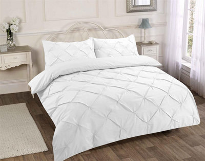 Homespace Direct Ltd Pintuck Pleated Duvet Cover Set Bedding - image 1
