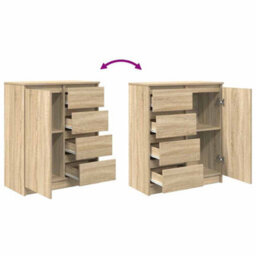 Berkfield Sideboard With Drawers Sonoma Oak 71X35X84 Cm Engineered Wood - thumbnail 9