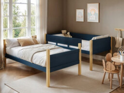 Flair Mateo Detachable Ribbed Bunk Bed White & Navy - thumbnail 3