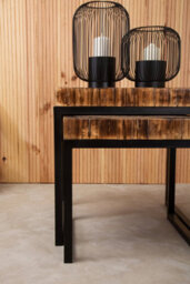 Orsina Set Of 3 Nested Wooden Tables, Wood Oval Tops With Sculptural Gold Finish Metal Legs, Occasional Tables - thumbnail 2