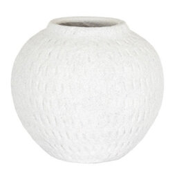 Hill Interiors Ashen Round Vase White (16Cm X 19Cm X 19Cm) - thumbnail 1