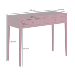 Wyld Haus Buenos Aires Plum Red Wood Grain Two Drawer Desk - thumbnail 6