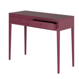 Wyld Haus Buenos Aires Plum Red Wood Grain Two Drawer Desk - thumbnail 5