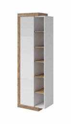 Arte Sleek Sintra 05 Tall Cabinet 67Cm - White Gloss & Oak Sandal: Versatile Storage For Contemporary Living Spaces - thumbnail 1