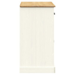 Berkfield Durable Sideboard With Drawers Vigo 113X40X75 Cm White Solid Wood Pine - thumbnail 6