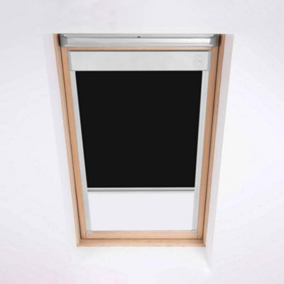 Classic Roof Blind Window Code (03F) Black For Keylite Roof Windows, Blackout Blind - image 1