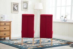 Mcc Direct Deluxe High Back Fabric Dining Chairs Red - thumbnail 3