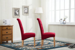 Mcc Direct Deluxe High Back Fabric Dining Chairs Red - thumbnail 4
