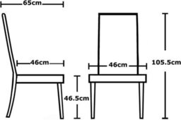 Mcc Direct Deluxe High Back Fabric Dining Chairs Red - thumbnail 5